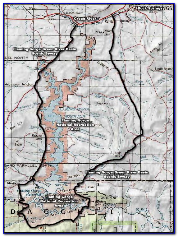Flaming Gorge Topographic Map