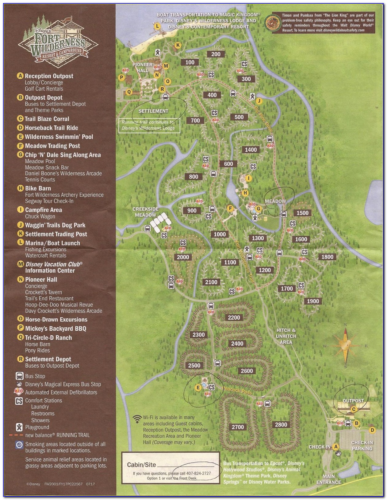 Fort Wilderness Rv Park Map