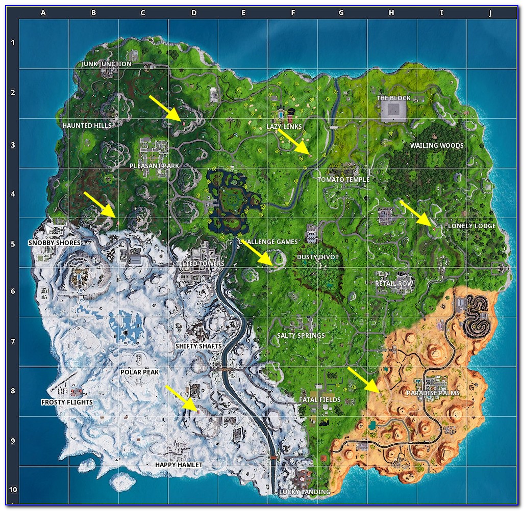 Fortnite Map Locations List