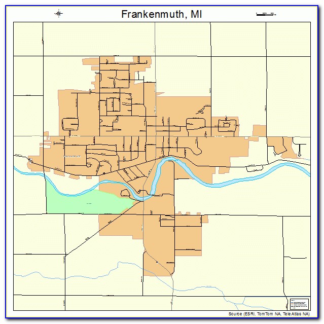 Frankenmuth Michigan Downtown Map