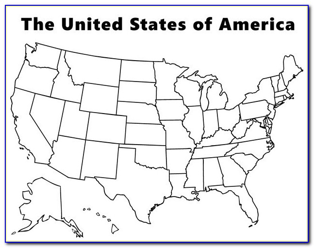 Free Us Map Coloring Page