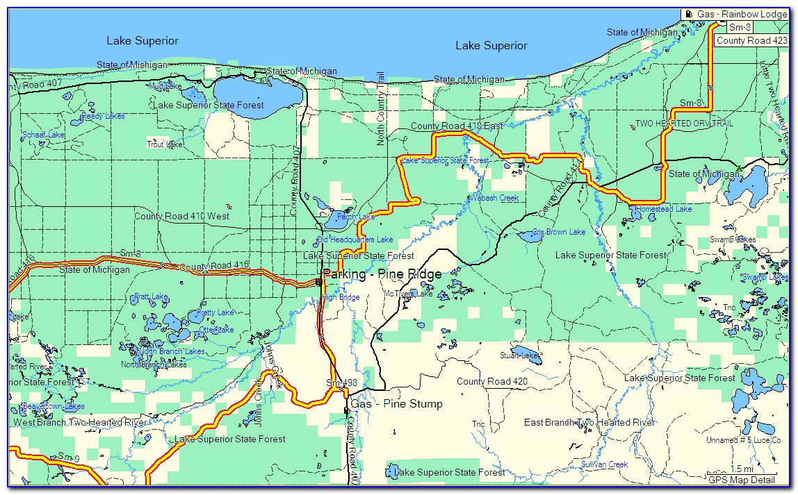 Gaylord Michigan Snowmobile Trail Map