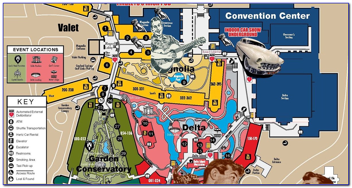 Gaylord Opryland Resort & Convention Center Hotel Map