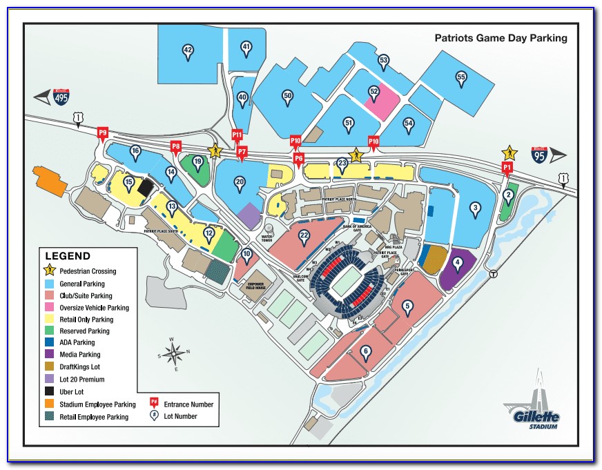 Gillette Stadium Map With Seat Numbers