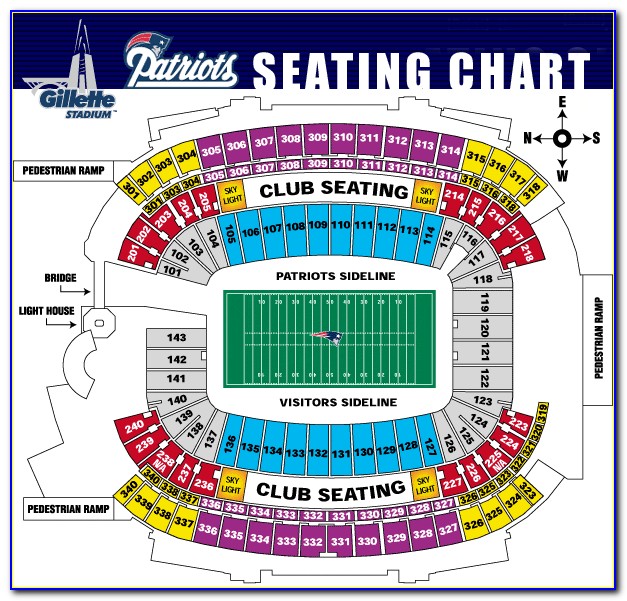 Gillette Stadium Seating Map View