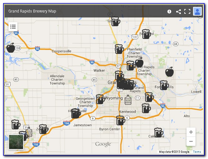 Grand Rapids Beer Trail Map