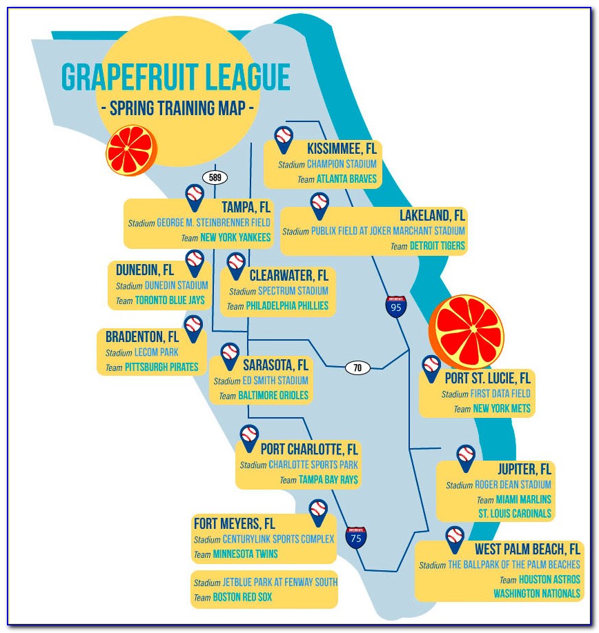 Grapefruit League Map 2021
