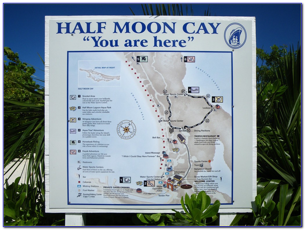 Half Moon Cay Cabana Map 2018