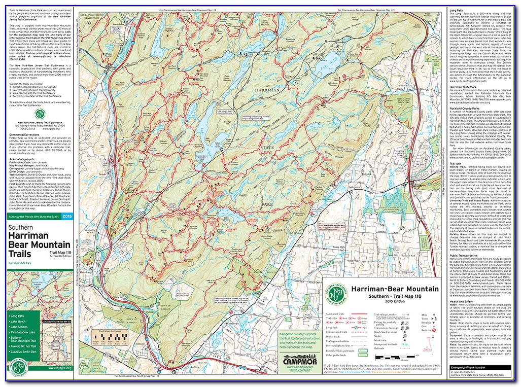 Harriman State Park Trail Map Pdf