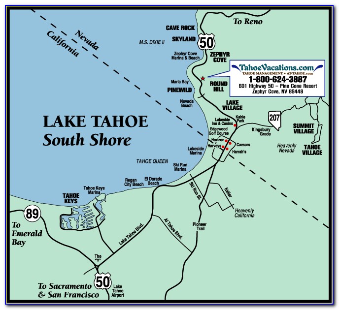 Harveys Lake Tahoe Casino Map