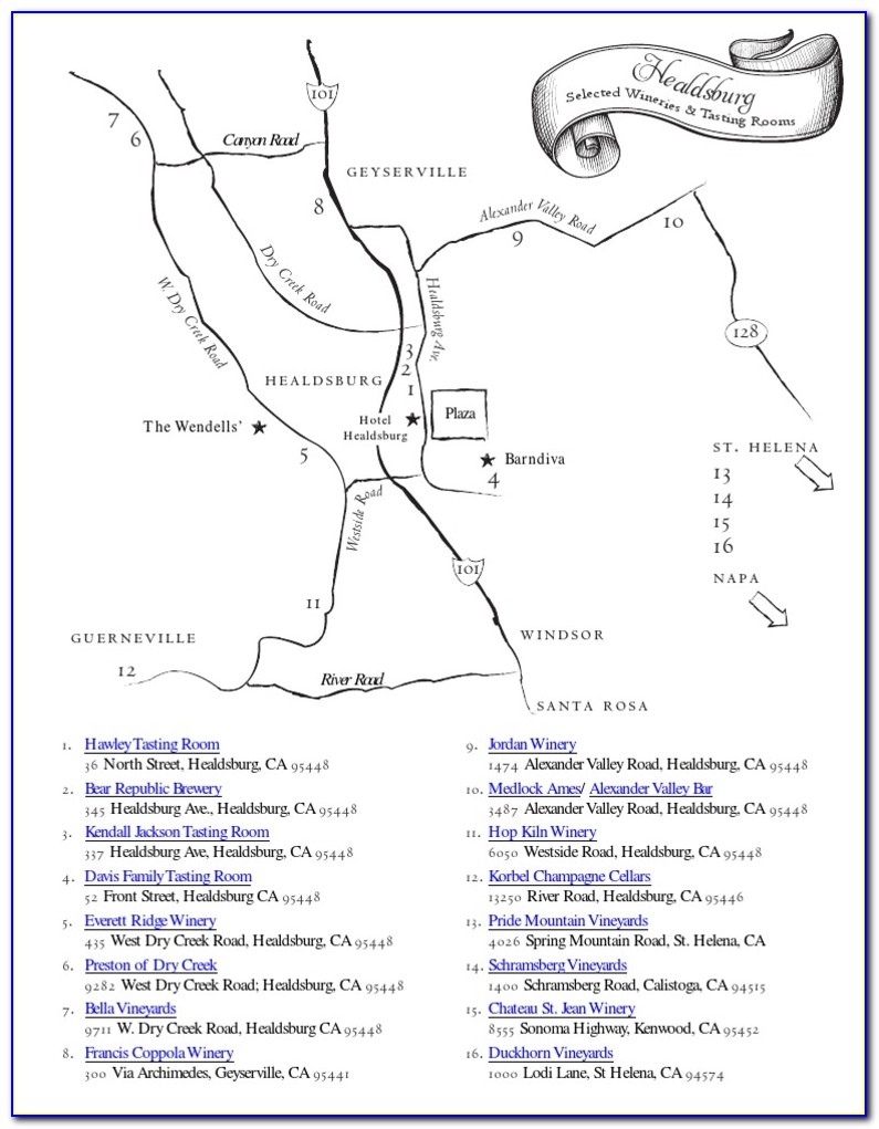 Healdsburg Wine Map Pdf