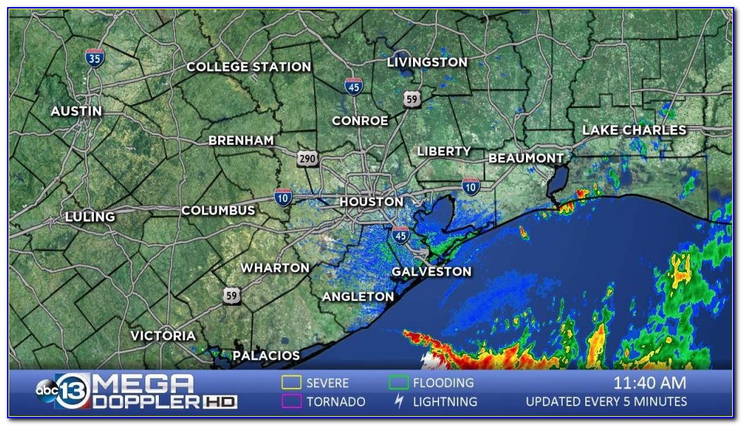 Houston Doppler Radar Map