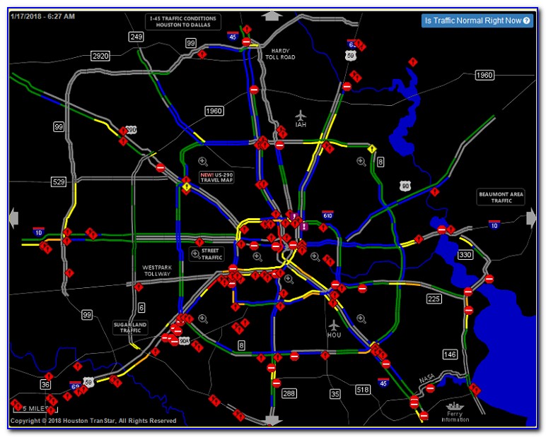 Houston Transtar Road Closures Map