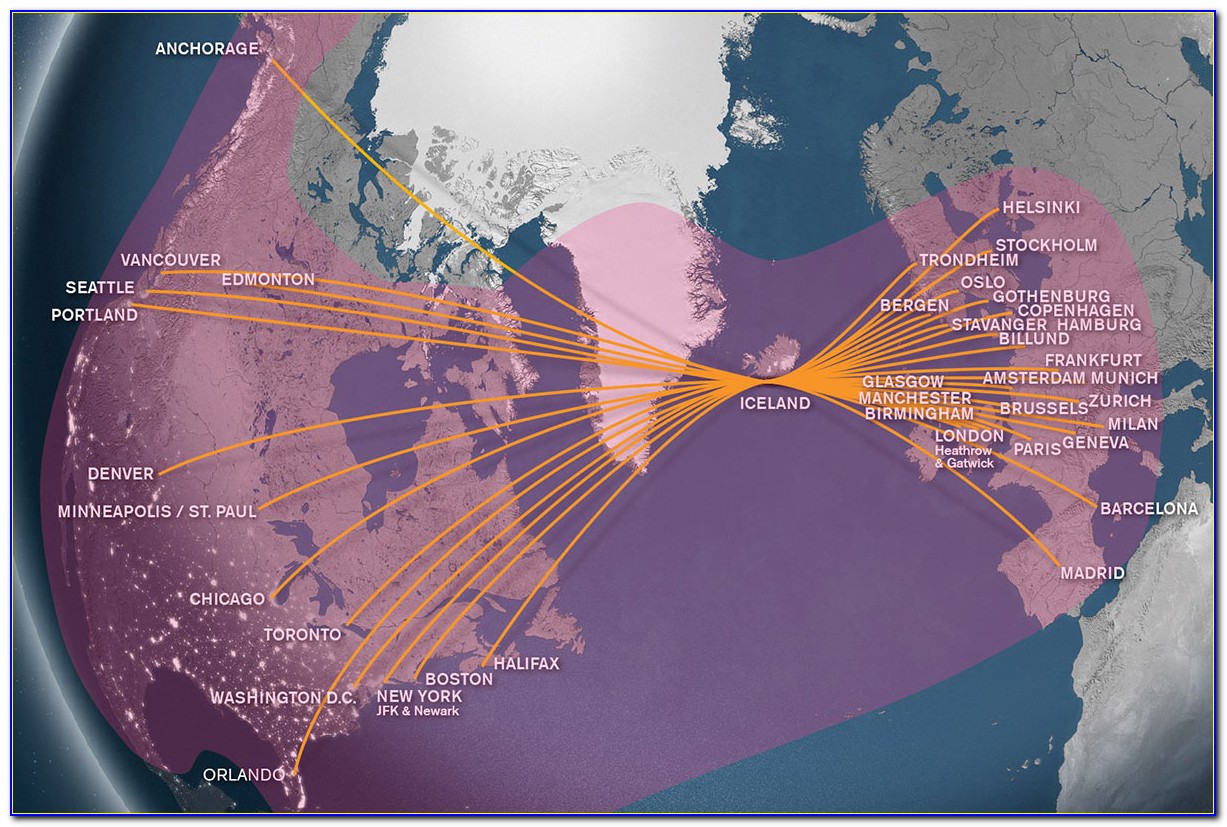 Icelandair Domestic Route Map
