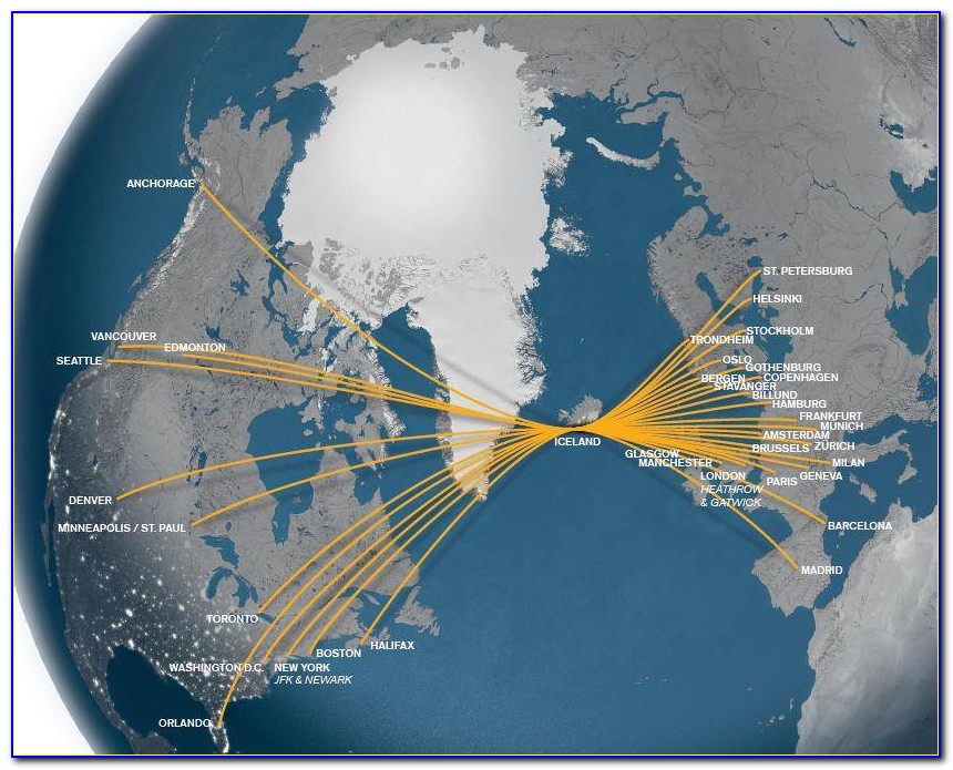 Icelandair Route Map