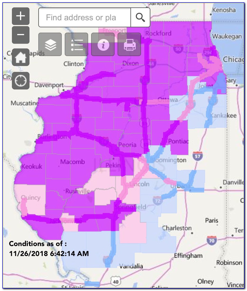 Idot Winter Road Conditions Map