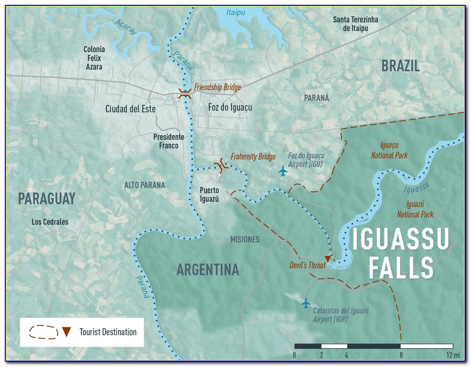 Iguazu Falls Map English