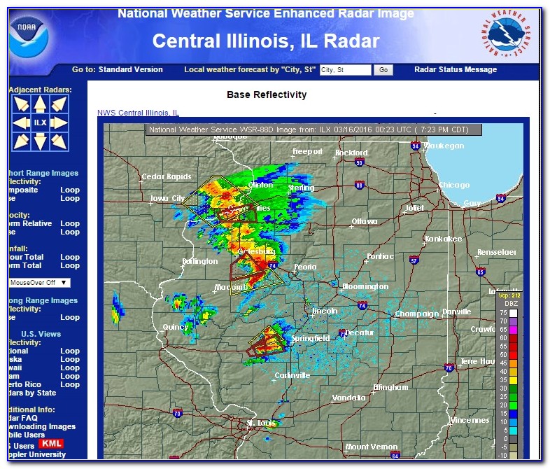 Illinois Weather Travel Map