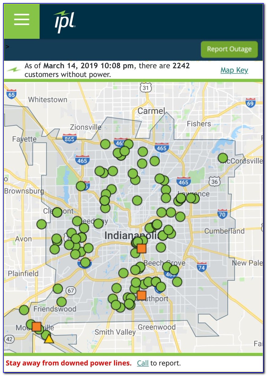 Ipl Power Outage Map Indianapolis