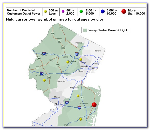 Jcp&l Outage Map Nj