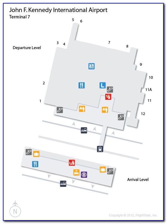 Jfk Terminal 7 Shops Map