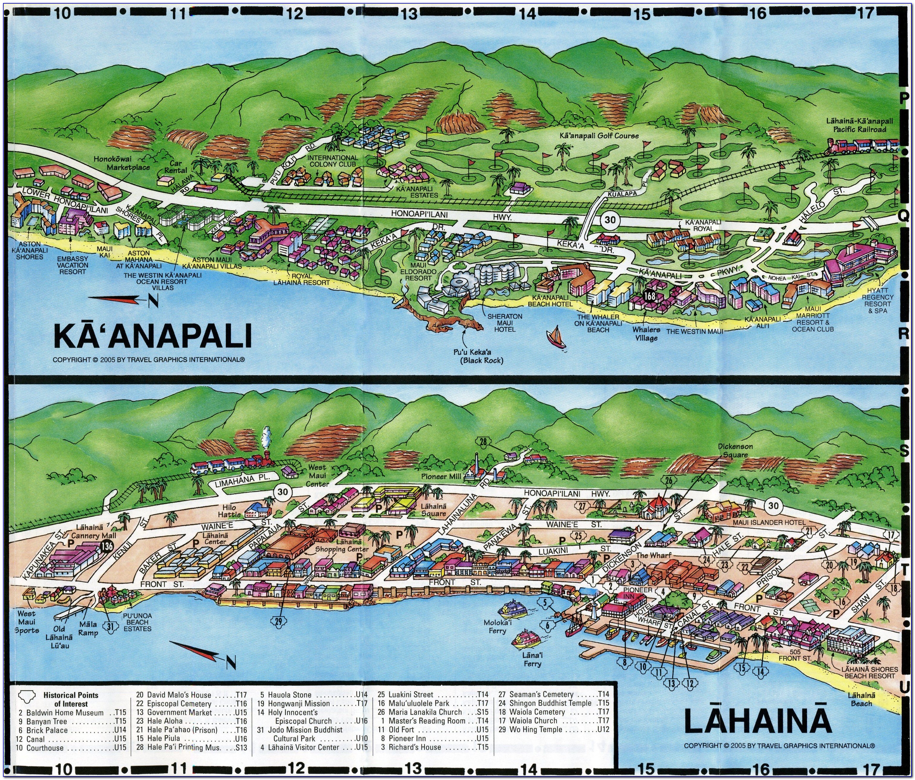 Kaanapali Beach Hotel Grounds Map