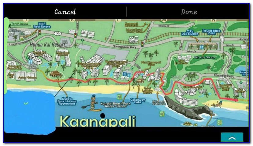 Kaanapali Beach Hotel Resort Map