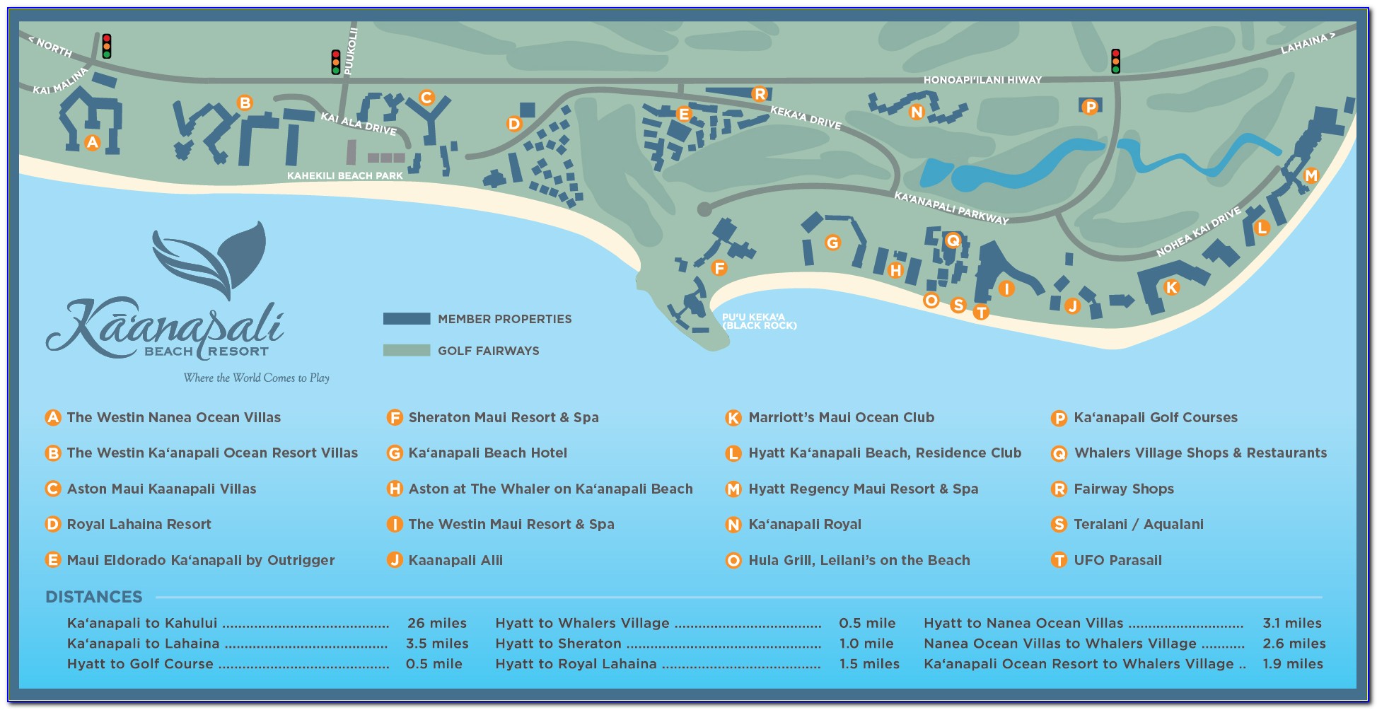 Kaanapali Beach Hotel Room Map