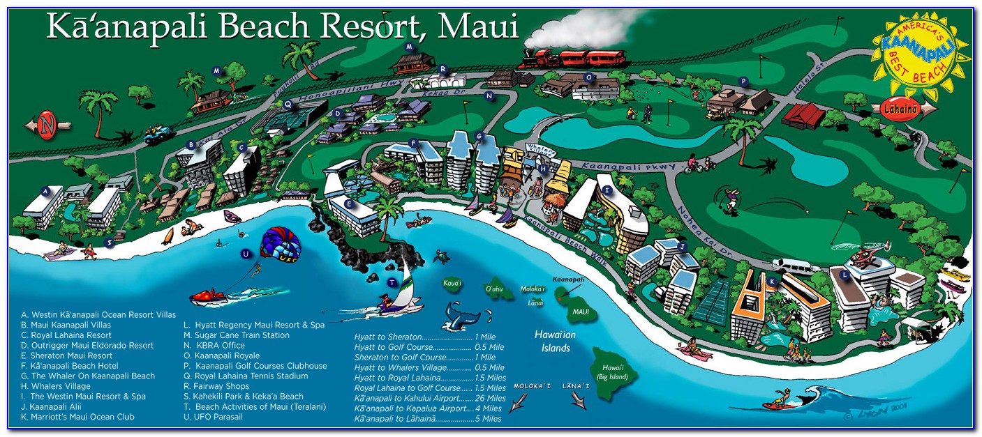 Kaanapali Hotels Maui Map
