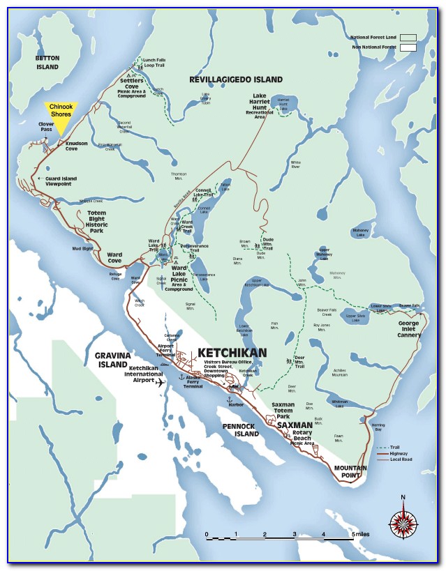 Ketchikan Alaska Fishing Map