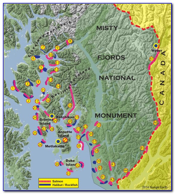 Ketchikan Bay Alaska Map