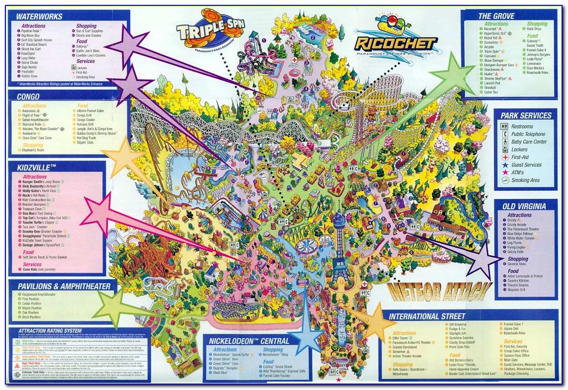 Kings Dominion Map 1975