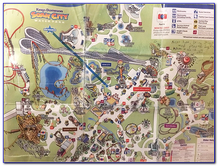 Kings Dominion Map Doswell