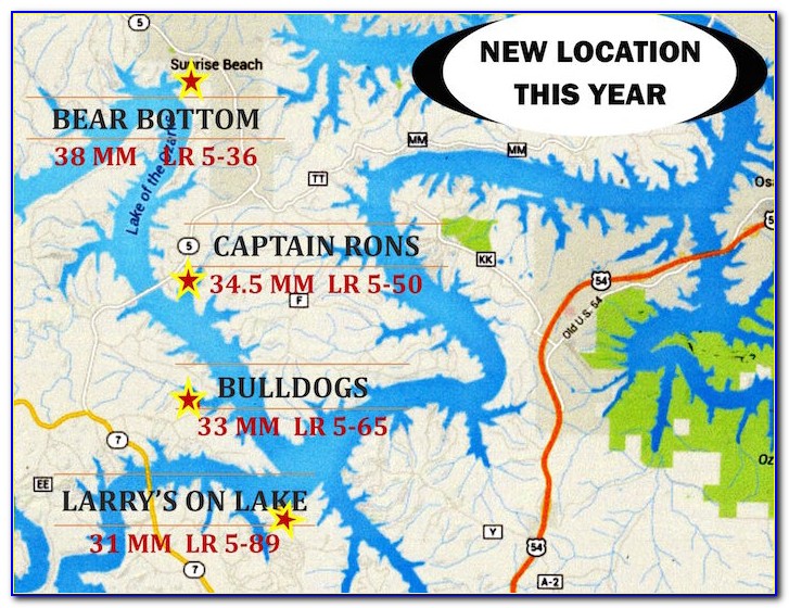 Lake Of The Ozarks Map With Restaurants