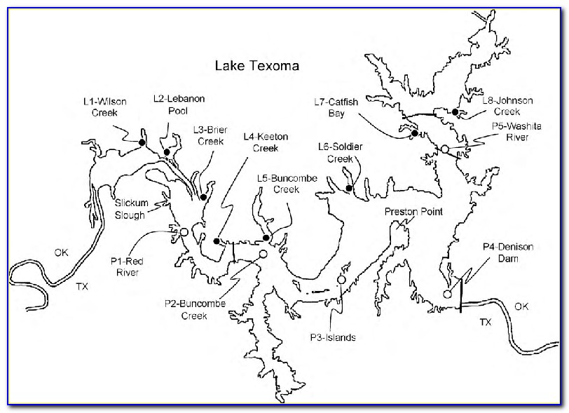 Lake Texoma Map Pdf