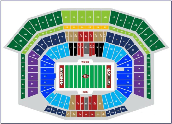 Levi Stadium Seating Map Bts