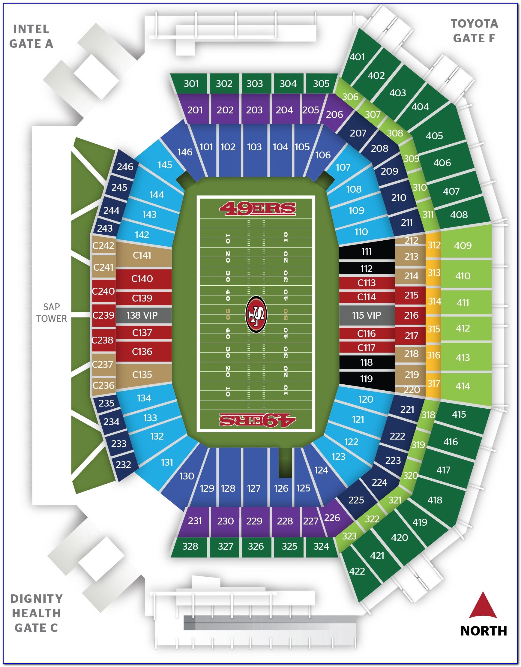 Levi's Stadium Seat Map 3d