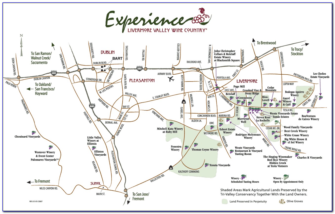 Livermore Wineries Map