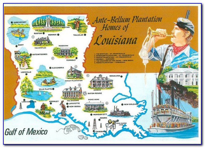 Louisiana Plantations Map