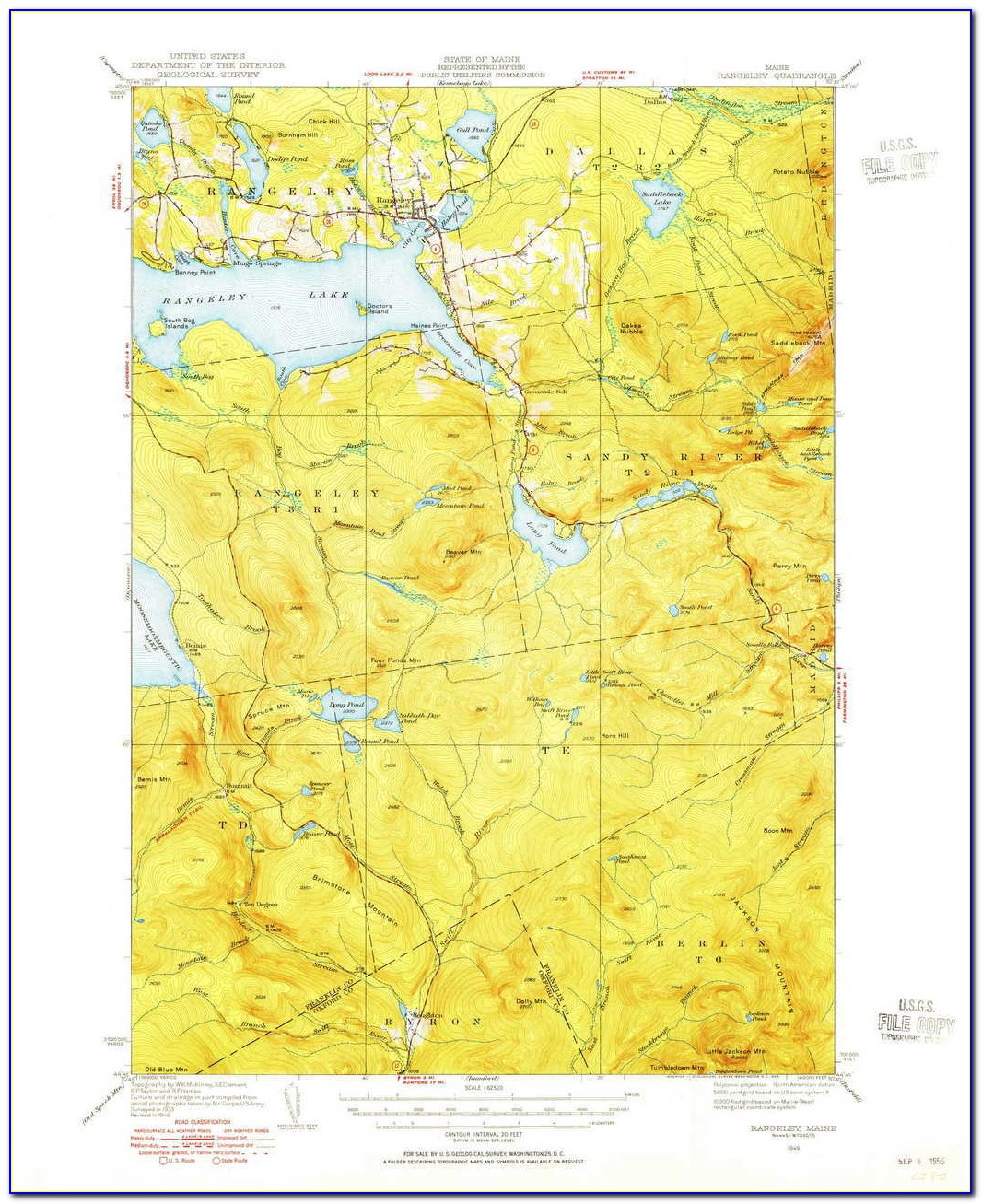 Maine Lake Topographic Maps