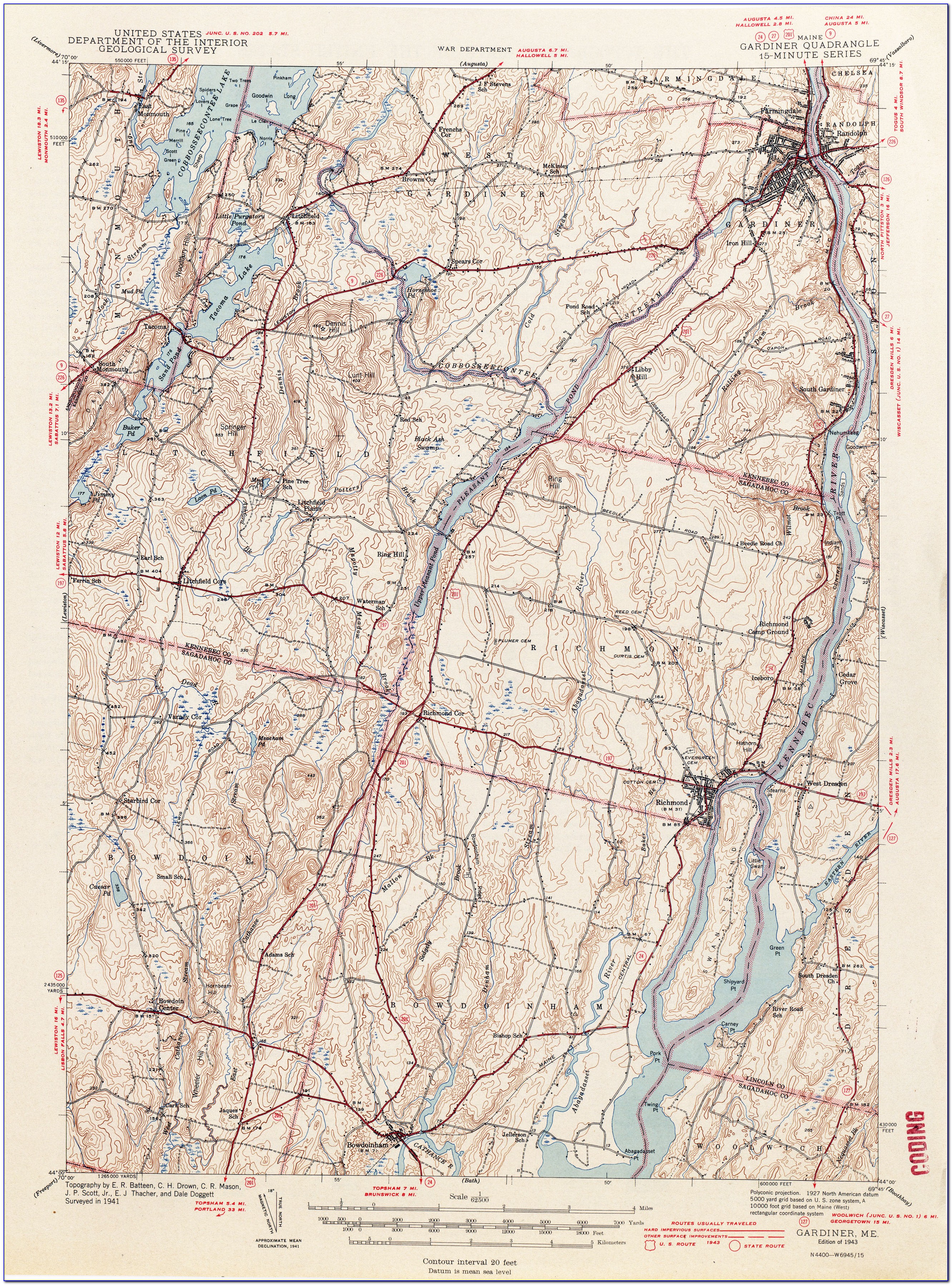 Maine Topographic Maps Free