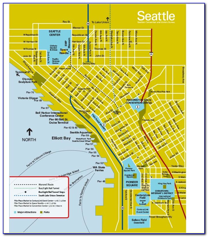 Map Of Hotels In Seattle Washington