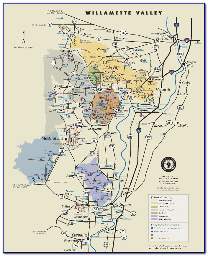 Mcminnville Oregon Wineries Map