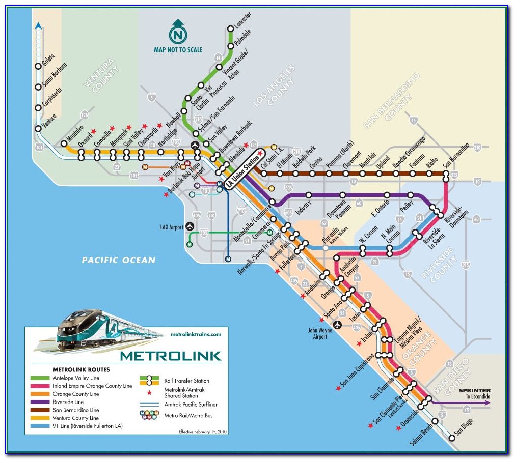 Metrolink Routes Los Angeles