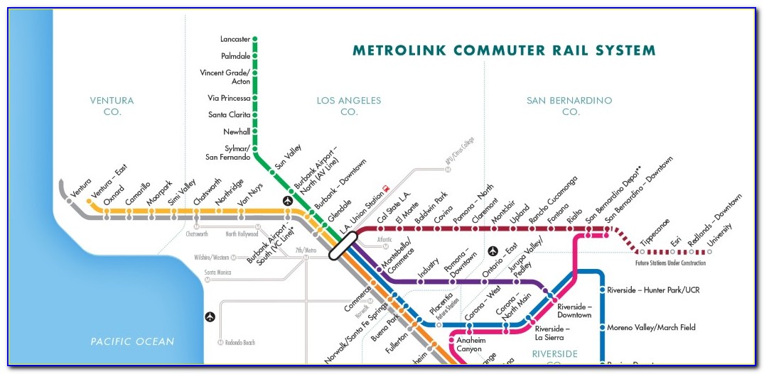 Metrolink Train Map Los Angeles
