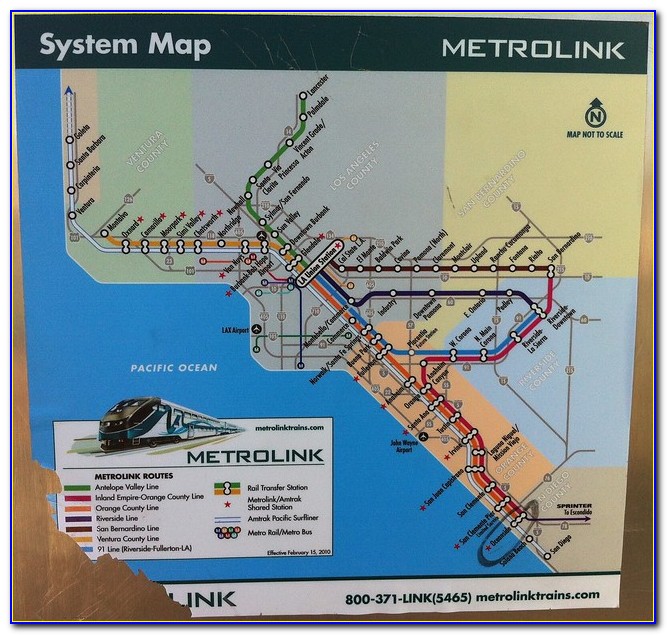Metrolink Train Stations Map