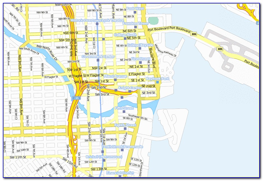 Metromover Map Miami Fl
