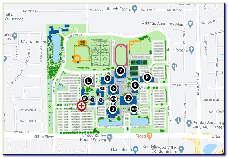 Miami Dade College Kendall Campus Map