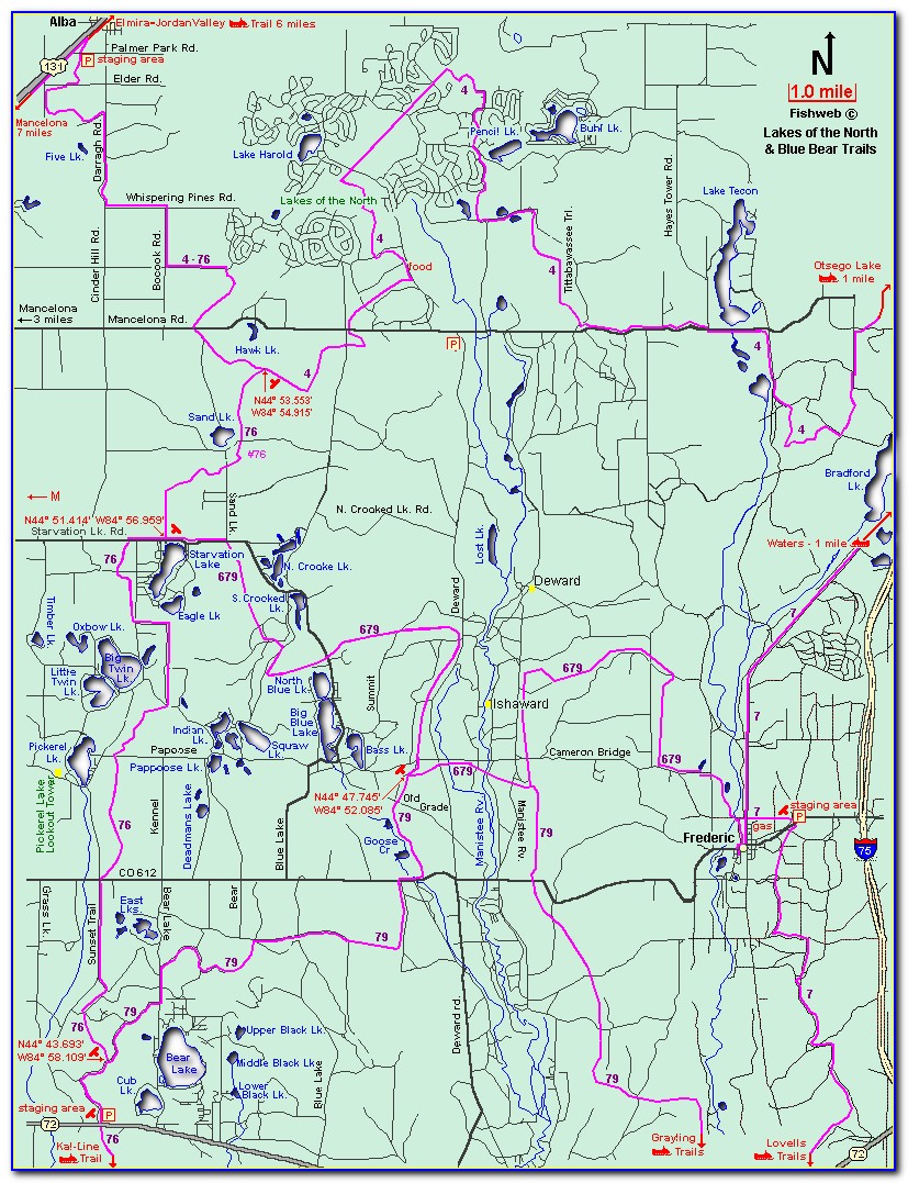 Michigan Snowmobile Trail Map Book