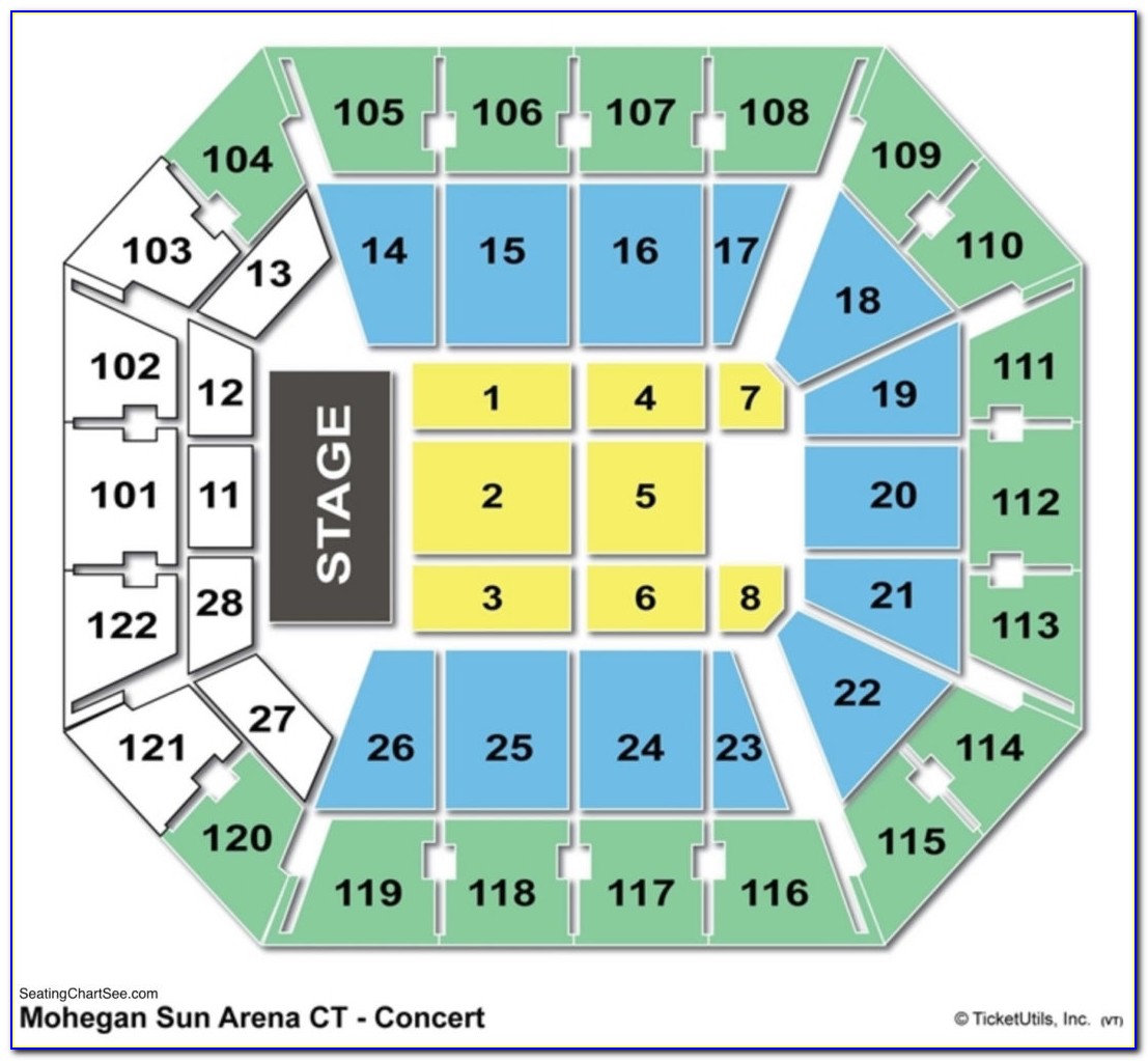 Mohegan Sun Arena Map Seating